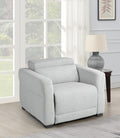 Isla Dual Power Recliner Dark Gray Dark Gray Fabric