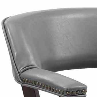 Tournament Arm Chair With Casters Dark Gray Dark Gray Wood