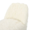 Club Chair White Faux Fur