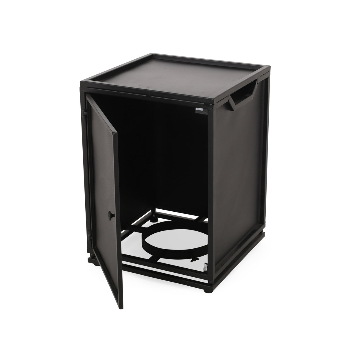 Metal Tank Holder Matte Black Iron