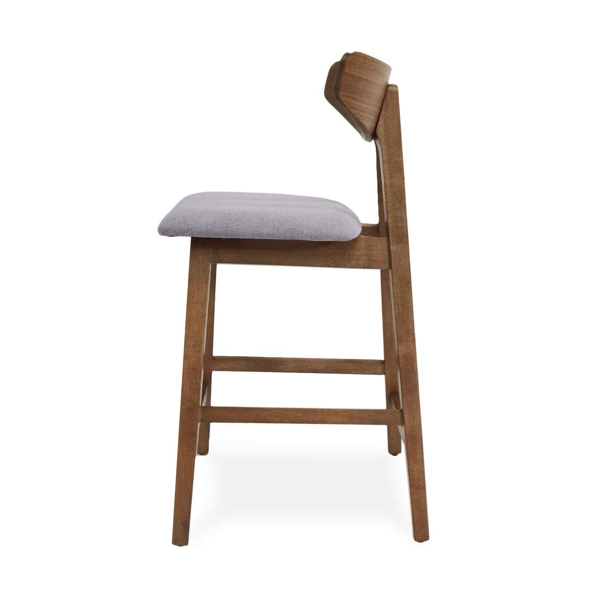 Counter Stool Set Of 2 Dark Grey Fabric
