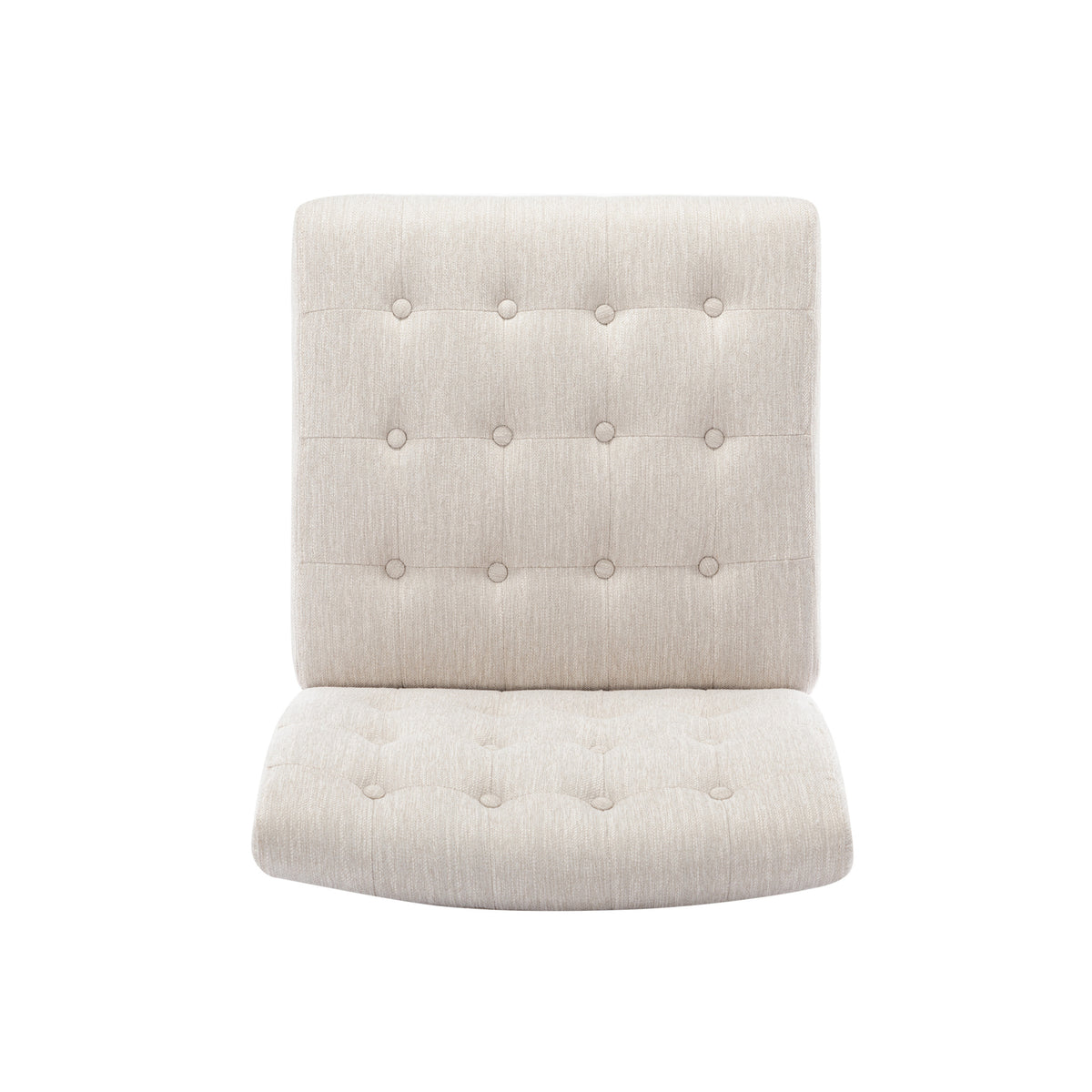Accent Chair Beige Fabric