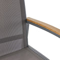 Glasgow Dining Chair Set Of 2 Grey Aluminum