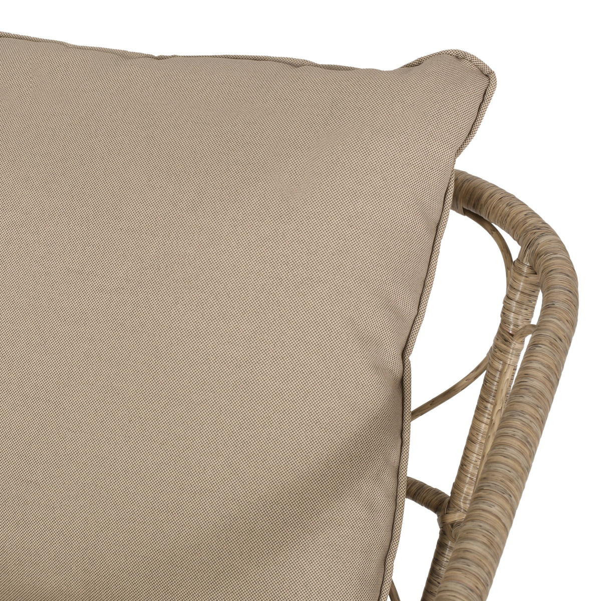 Bruce Seat Brown Pe Rattan Iron Waterproof Fabric