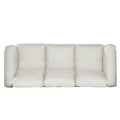 3 Seater Sofa Beige Wood 3 Seat