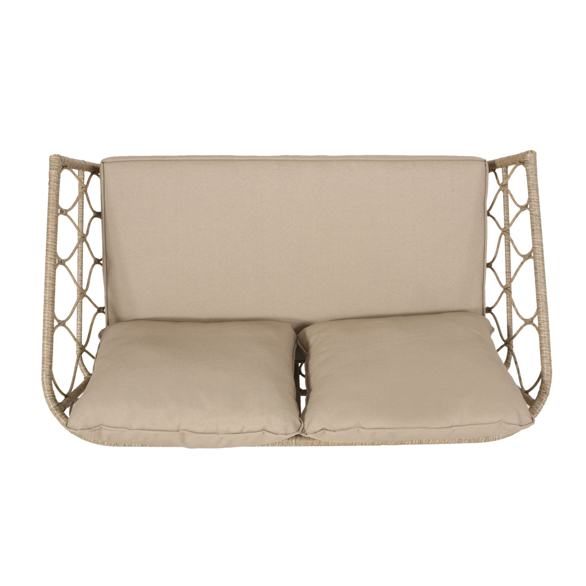Bruce Seat Brown Pe Rattan Iron Waterproof Fabric