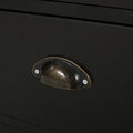 Provence Kitchen Cart With 2 Drawers 1 Door Black Wood