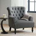 Club Chair Dark Gray Fabric