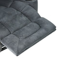 Luxurious Manual Recliner Chair In Silver With Skin Friendly Fabric And Dual Cup Holders Silver Fabric