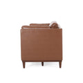 3 Seater Sofa Light Brown Pu