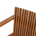 Outdoor Acacia Wood Slatted Club Chairs, Set Of 2, Teak Finish, Acacia Wood, 30