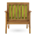 Perla Club Chair, Green Green Acacia Wood