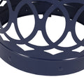 Metal S 2 End Table Navy Blue Iron