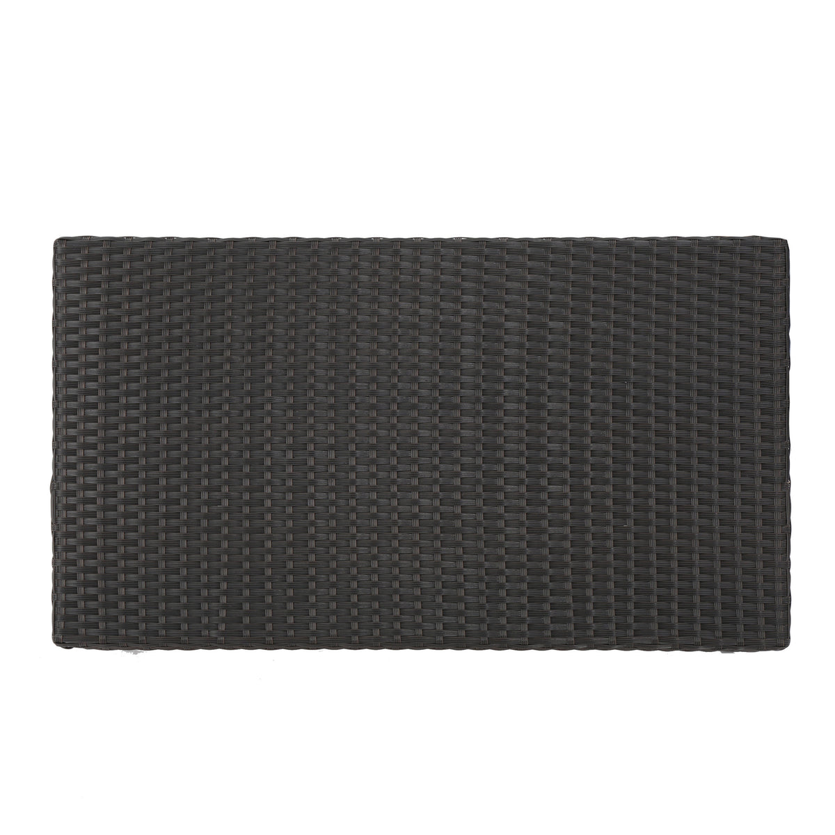 Puerta 4Pc Set Dark Brown Rattan Fabric