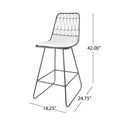 Niez Counter Stool Grey Ivory Iron