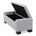 Guernsey Ottoman Light Grey Fabric