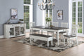 Joanna 6 Piece Dining Set Two Tone White Wood