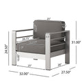 Cape Coral Mp1 Club Chair Yes Khaki,Silver Rust Resistant Frame Garden & Outdoor Modern Aluminium