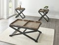 Topeka Cocktail Table Brown Brown Wood