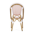 French Bistro Chair Brown White Rattan