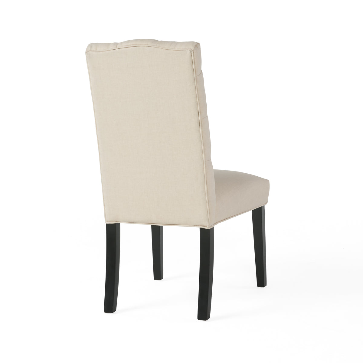 Harding Kd Tuft Dining Chair Natural Fabric