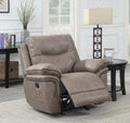 Isabella Recliner Chair Sand Light Brown Faux Leather