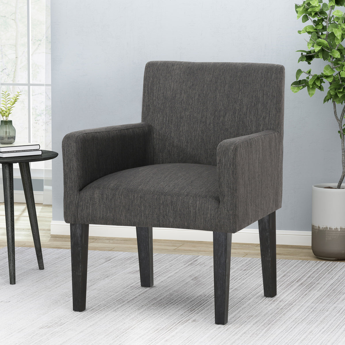Arm Chair Charcoal Fabric