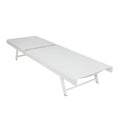 Salton Chaise Lounge White Metal Mesh