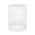 Outdoor Metal S 2 End Table White Iron