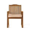 Della Wood Kd Armchair Cream Acacia Wood