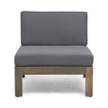 Alcove Lshape Sofa Set, Dark Grey Dark Grey Seats 4 Acacia Wood