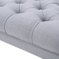 Hilton Ottoman Light Grey Fabric