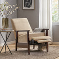 24.75'' Wide Wood Hand Manual Club Recliner Sand Fabric