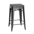 Hank Barstool Set Of 2 Black Black Wood