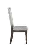 Linnett Upholstered Back Chair Set Of 2 Dark Brown Dark Brown Wood