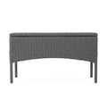 Cordoba Kd Wicker 4 Pc Chat Set Grey Pe Rattan Iron Waterproof Fabric