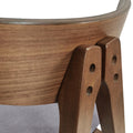 Counter Stool Set Of 2 Dark Grey Fabric