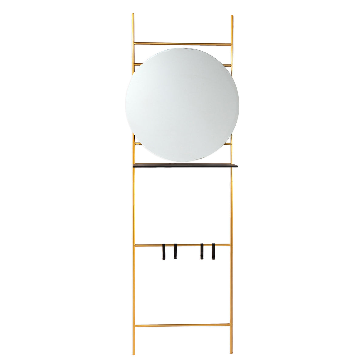 Medhurst Hall And Entry Organizer Gold Iron