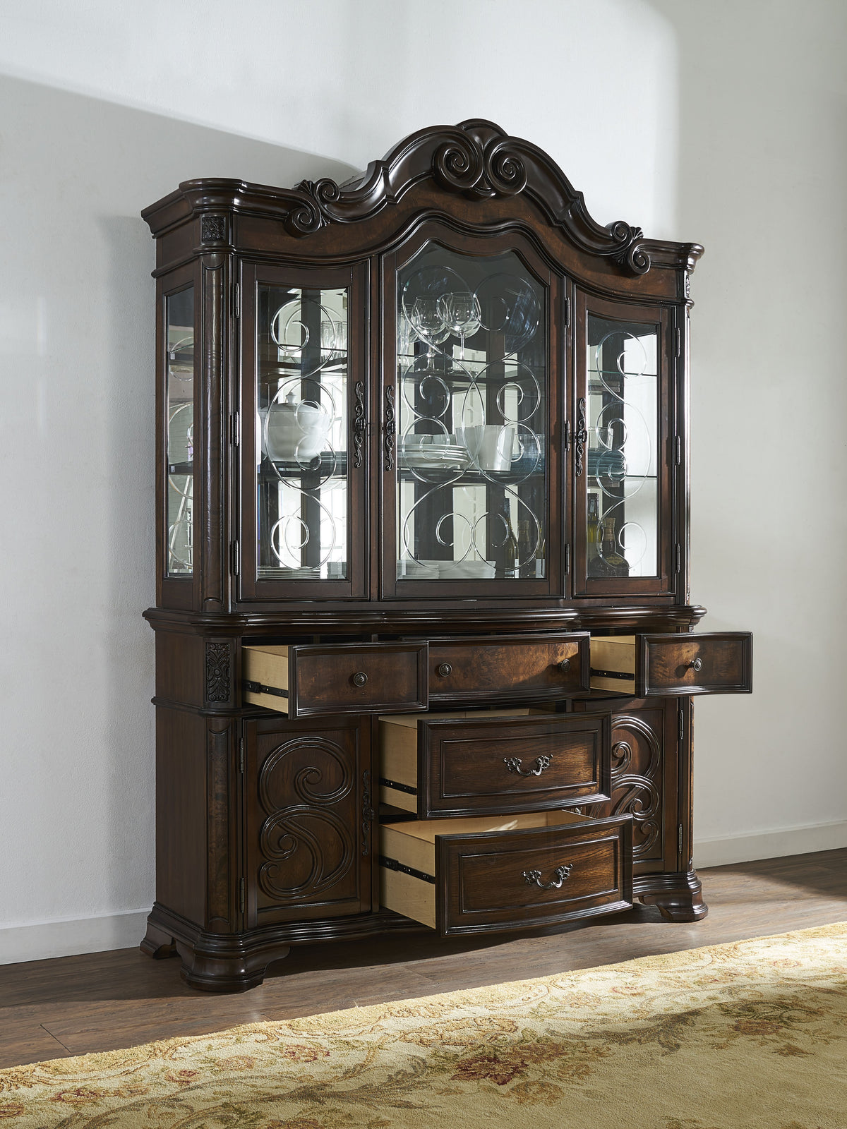 Royale Buffet Dark Brown Dark Brown Wood
