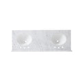 61'' Cararra White Marble Vanity Top&Ceramic Sink White Marble Marble