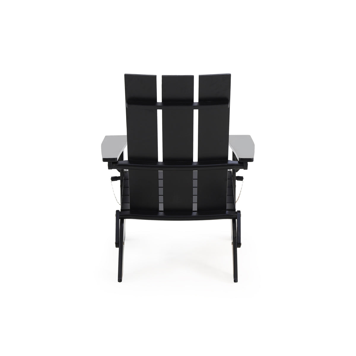 Zuma Foldable Adirondack Chair Black Wood