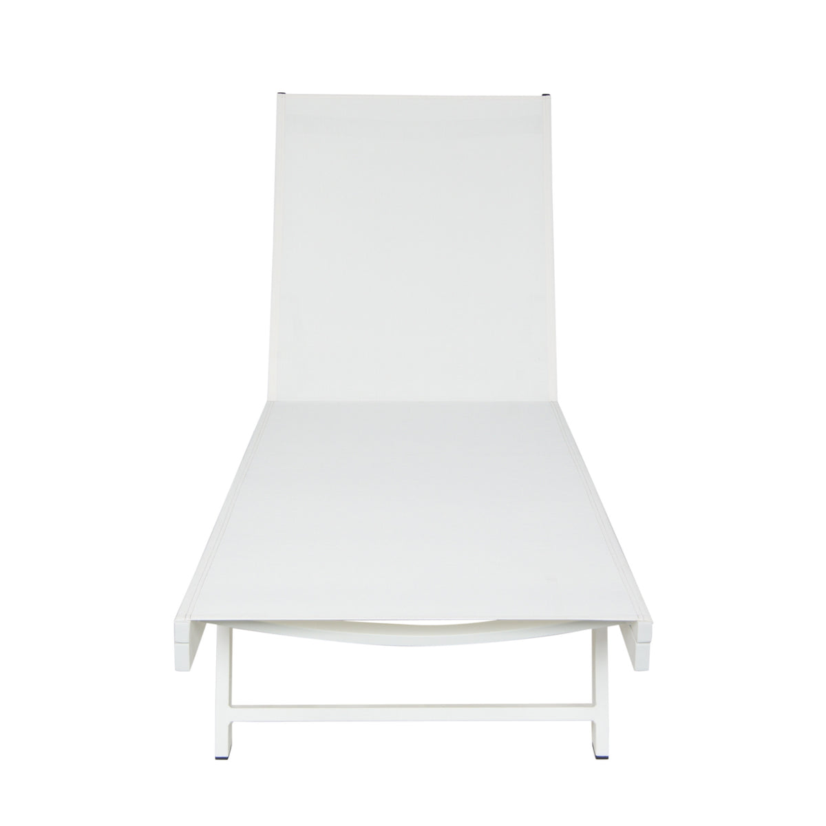 Salton Chaise Lounge White Metal Mesh