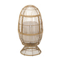 Reseda Swivel Patio Egg Chair Natural Fabric
