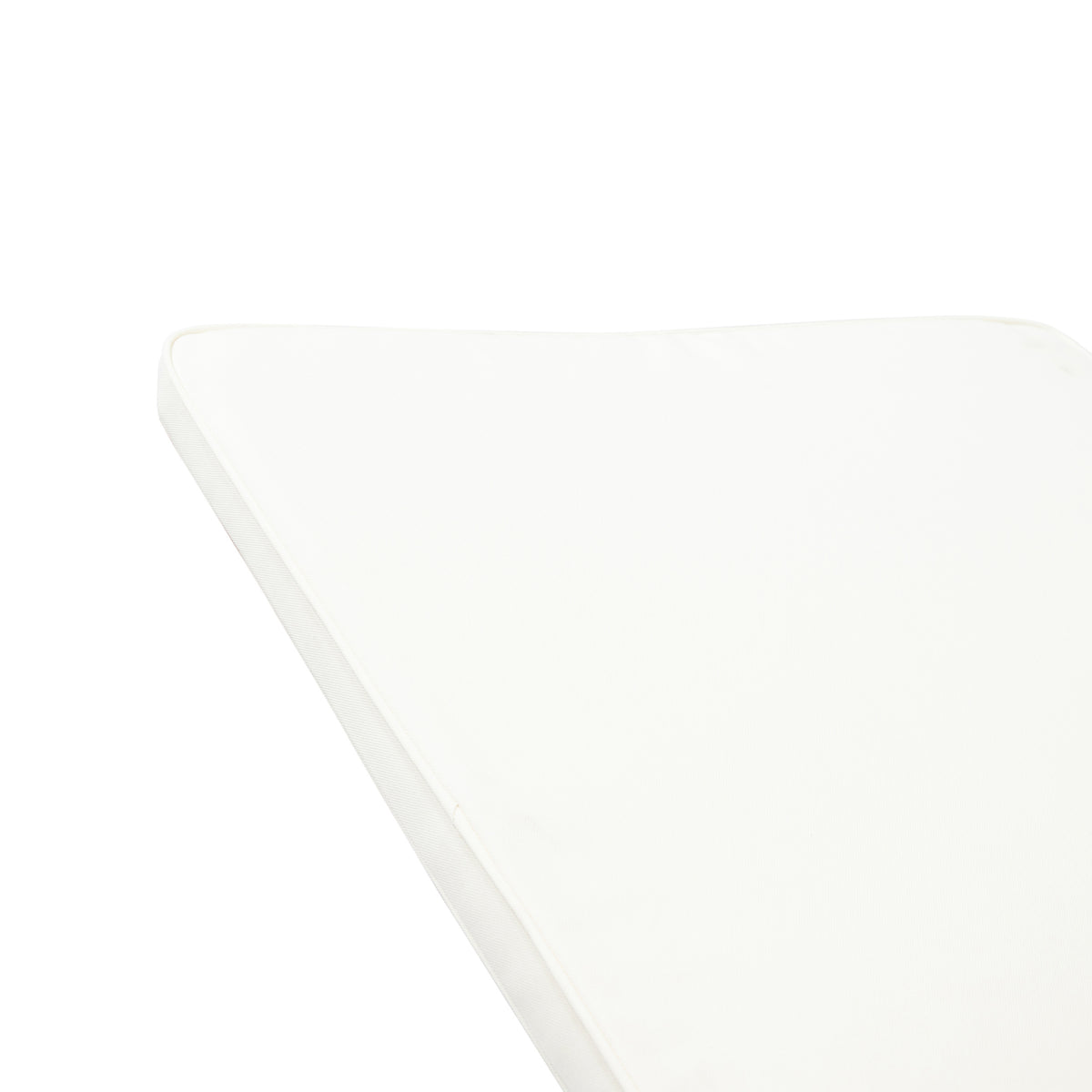 Nadine Chaise Lounge Cushion Cream Wood Waterproof Fabric