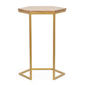 End Table Set Of 3 Natural Wood Metal