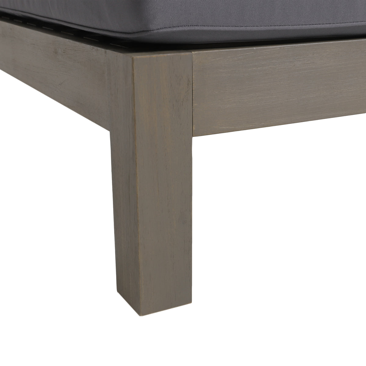Brava X Back Right Corner Bench Of Set 2 Dark Grey Acacia Wood