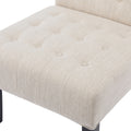 Accent Chair Beige Fabric