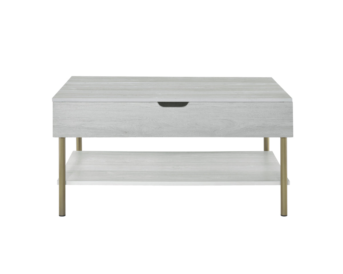 Whitman Lift Top Coffee Table White White Wood