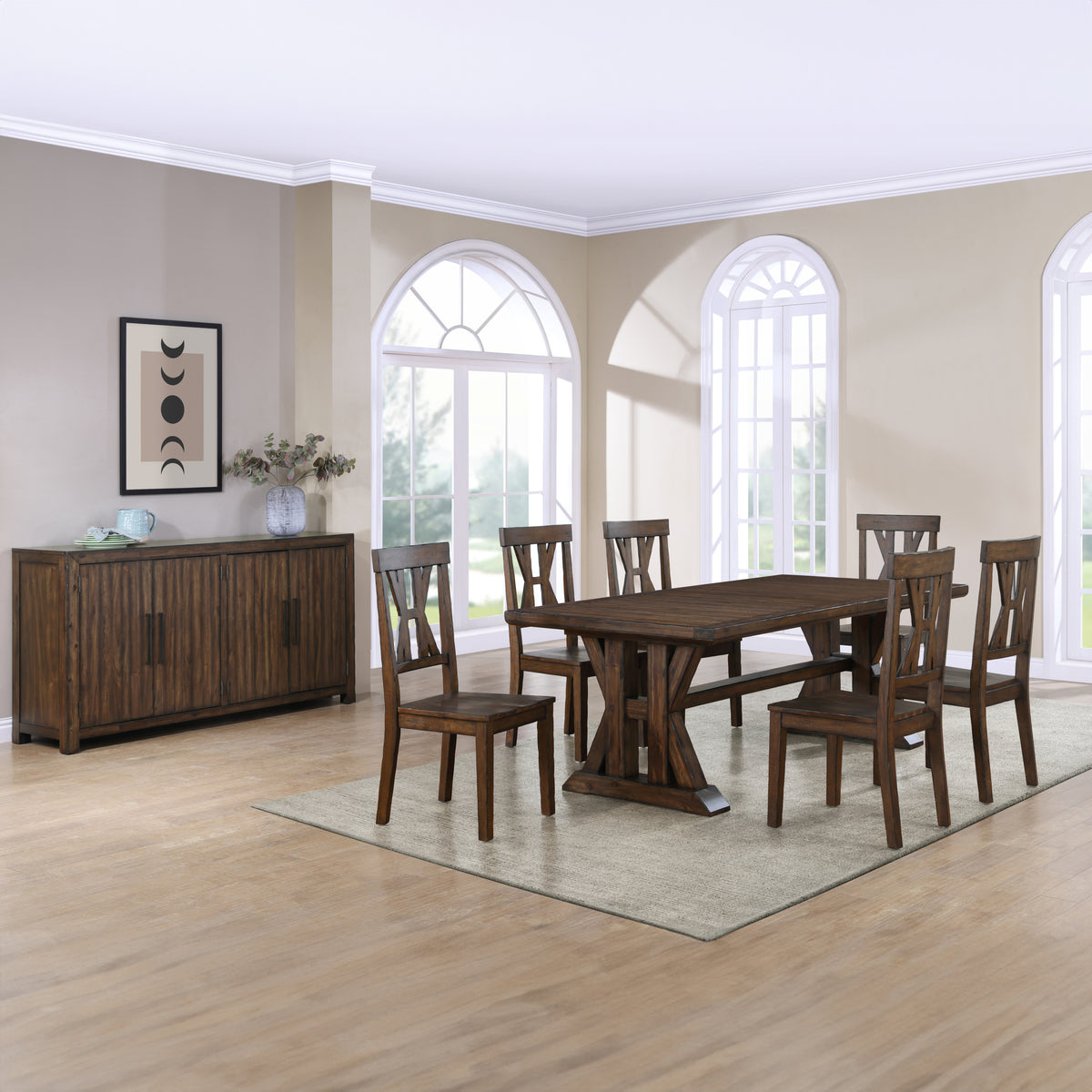 Auburn Side Chair Set Of 2 Dark Brown Dark Brown Wood