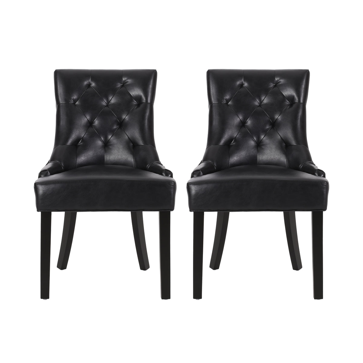 Cheney Dining Chair Kd Mp2 Set Of 2 Black Pu